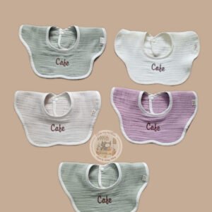 Set 5 yếm cổ tròn 6 lớp cho bé